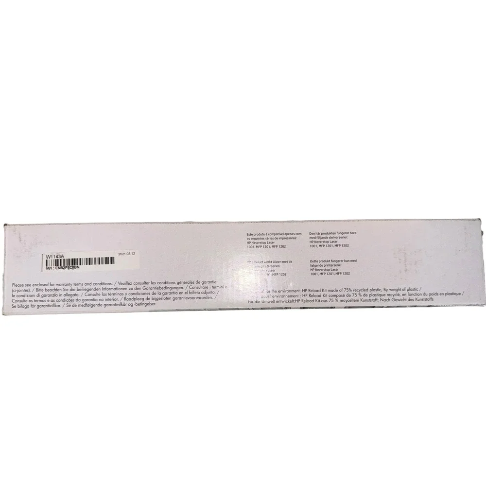 Genuine HP 143A W1143A Neverstop Laser Black Toner Reload Kit Sealed OEM